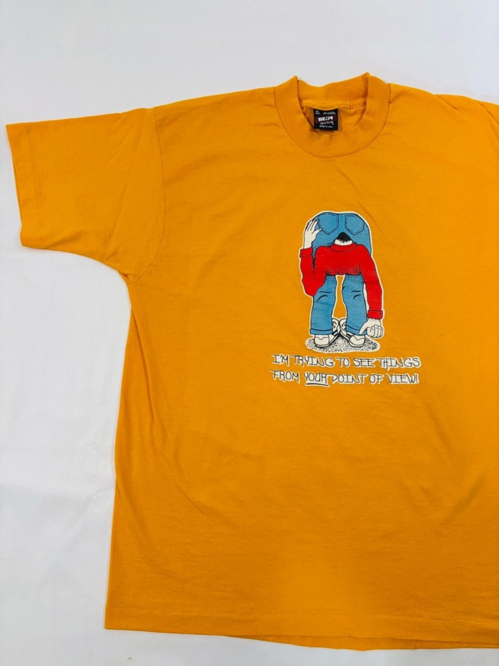 Vintage Comedy Graphic Single Stitch Short Sleeve Tee - Picture 3 of 7
